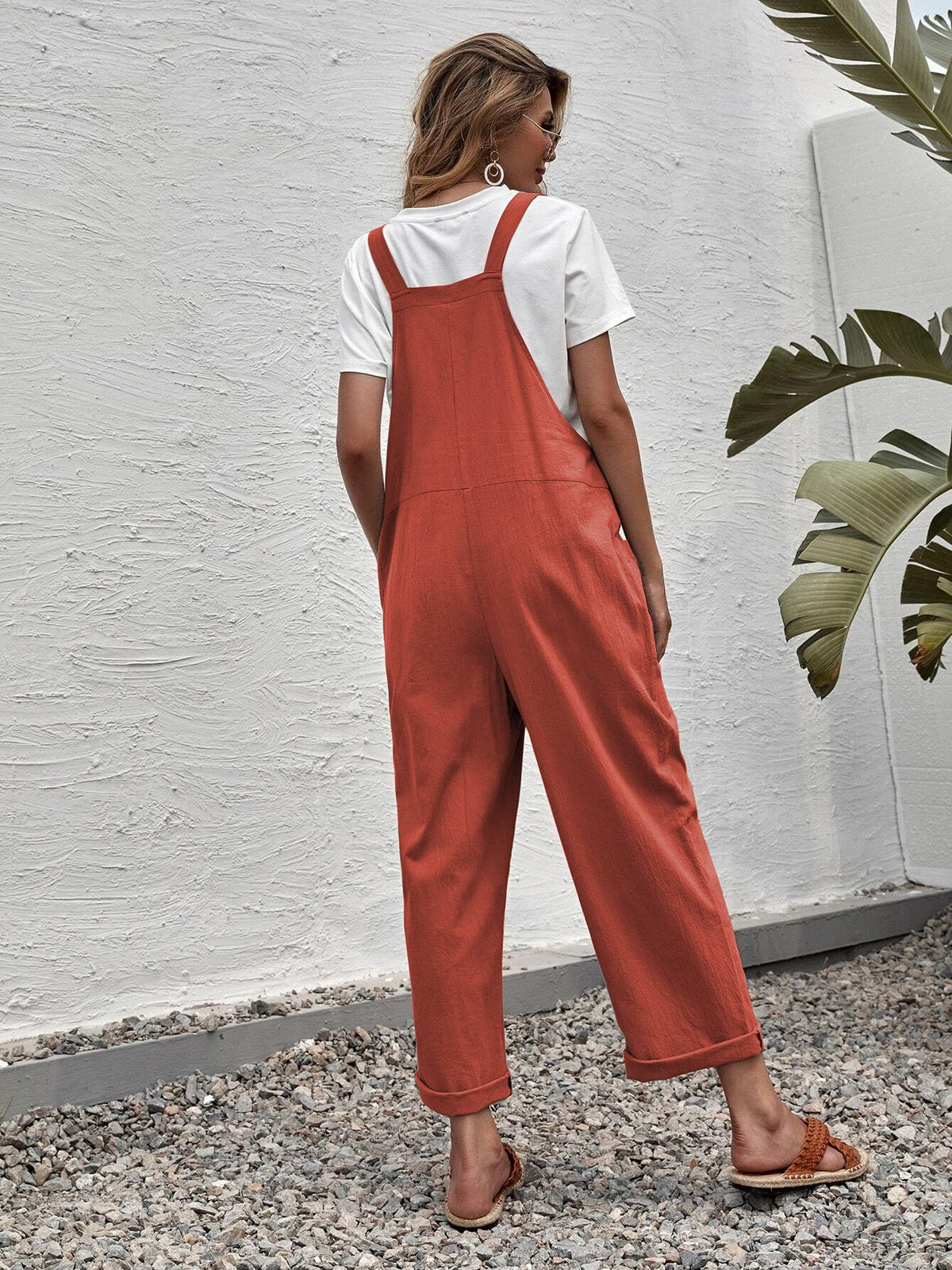 Jumpsuit with Dual Pocket - 