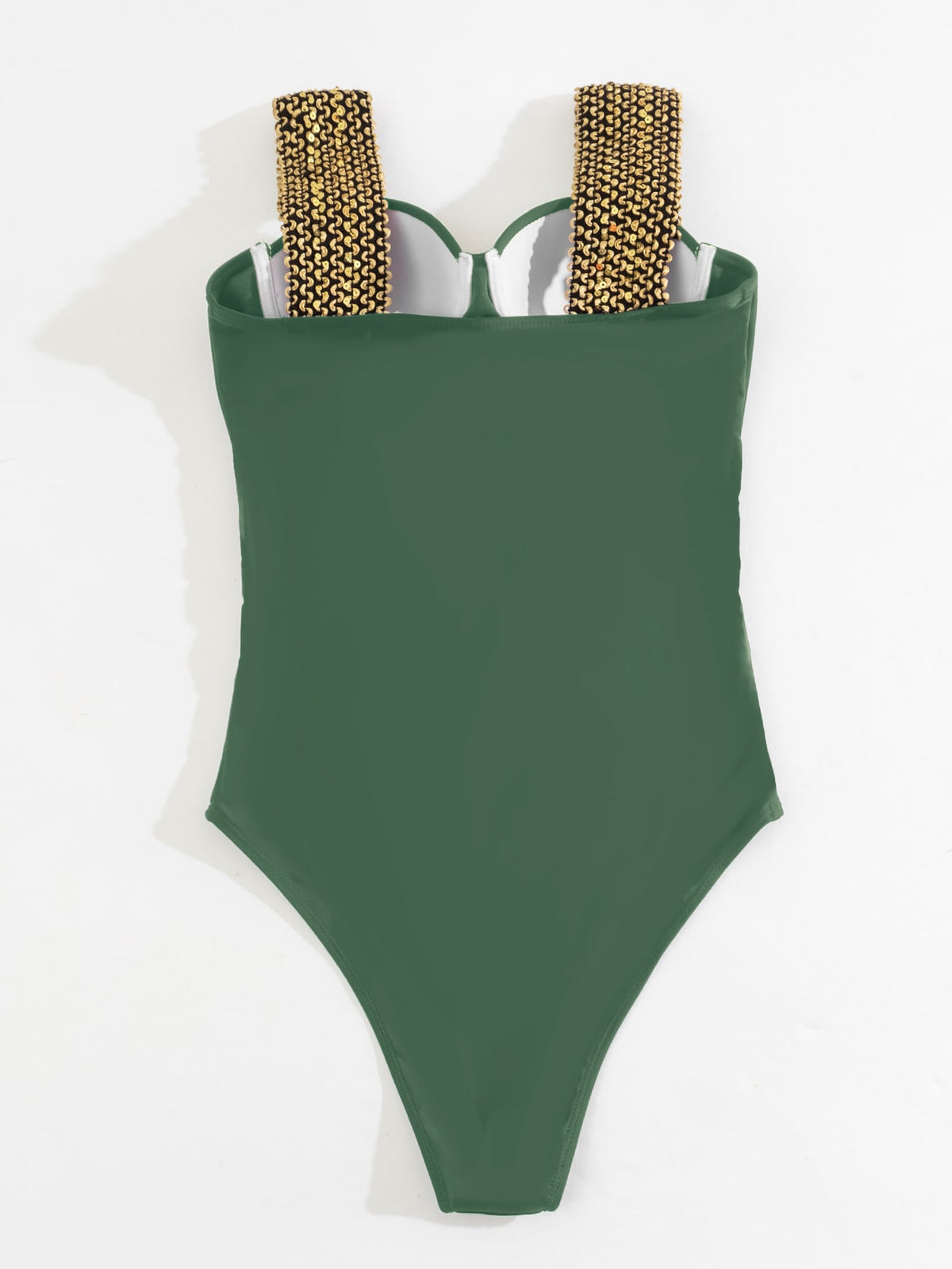 Chain Print Push Up One Piece Swimsuit - 