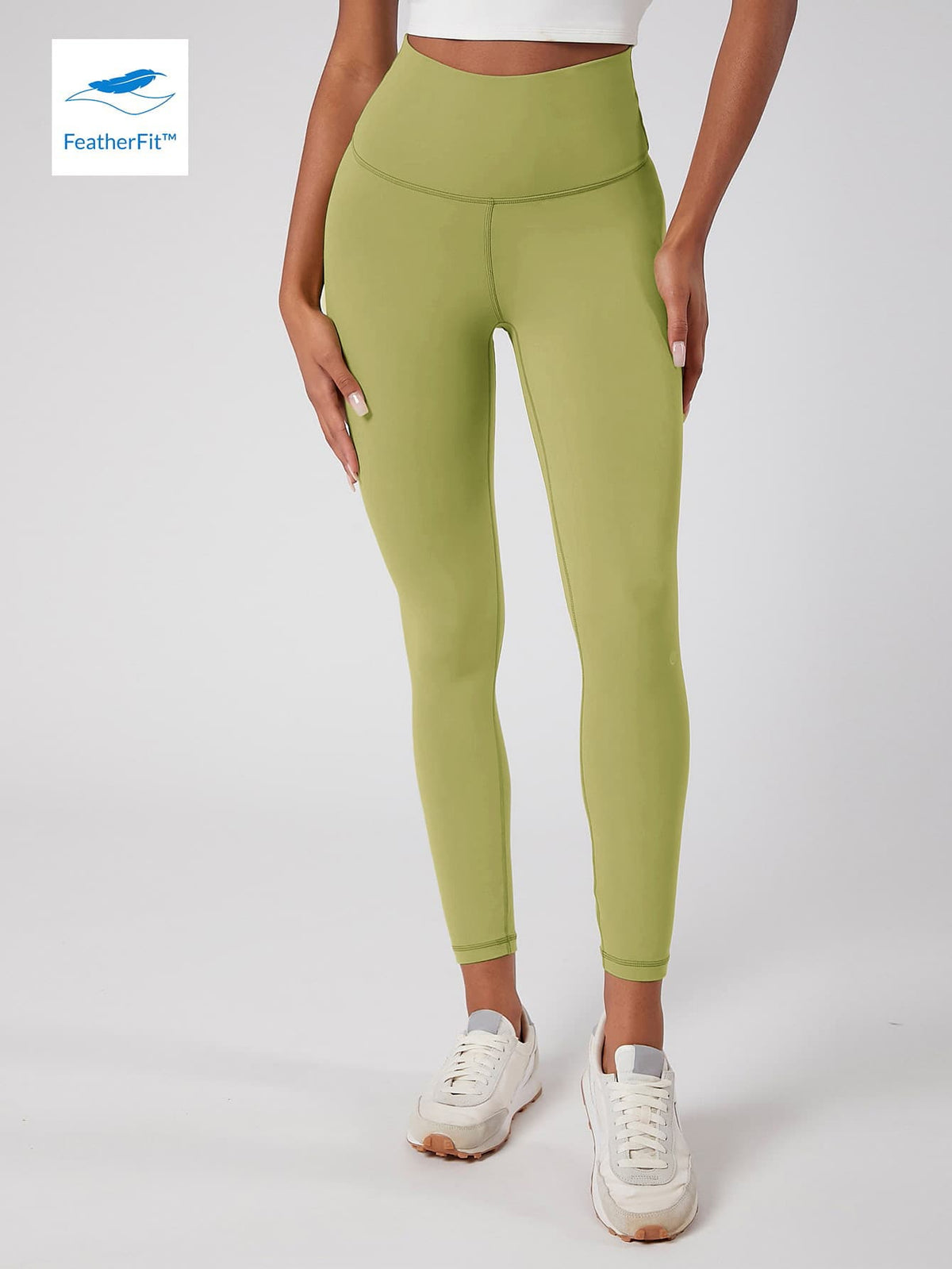 Solid Color Comfortable Fit Sports Leggings - Lime Green / XL