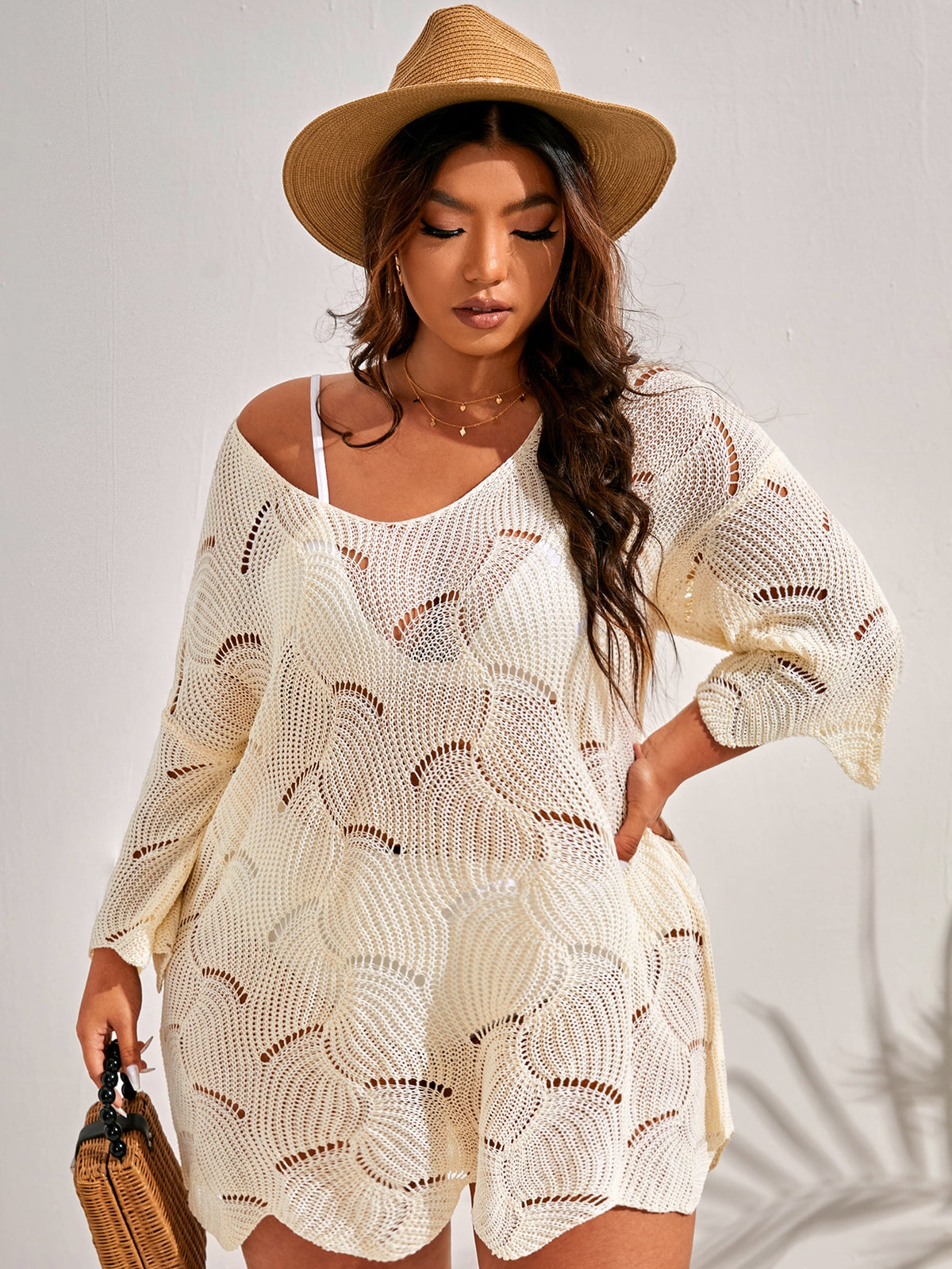 Plus Knit Cover Up