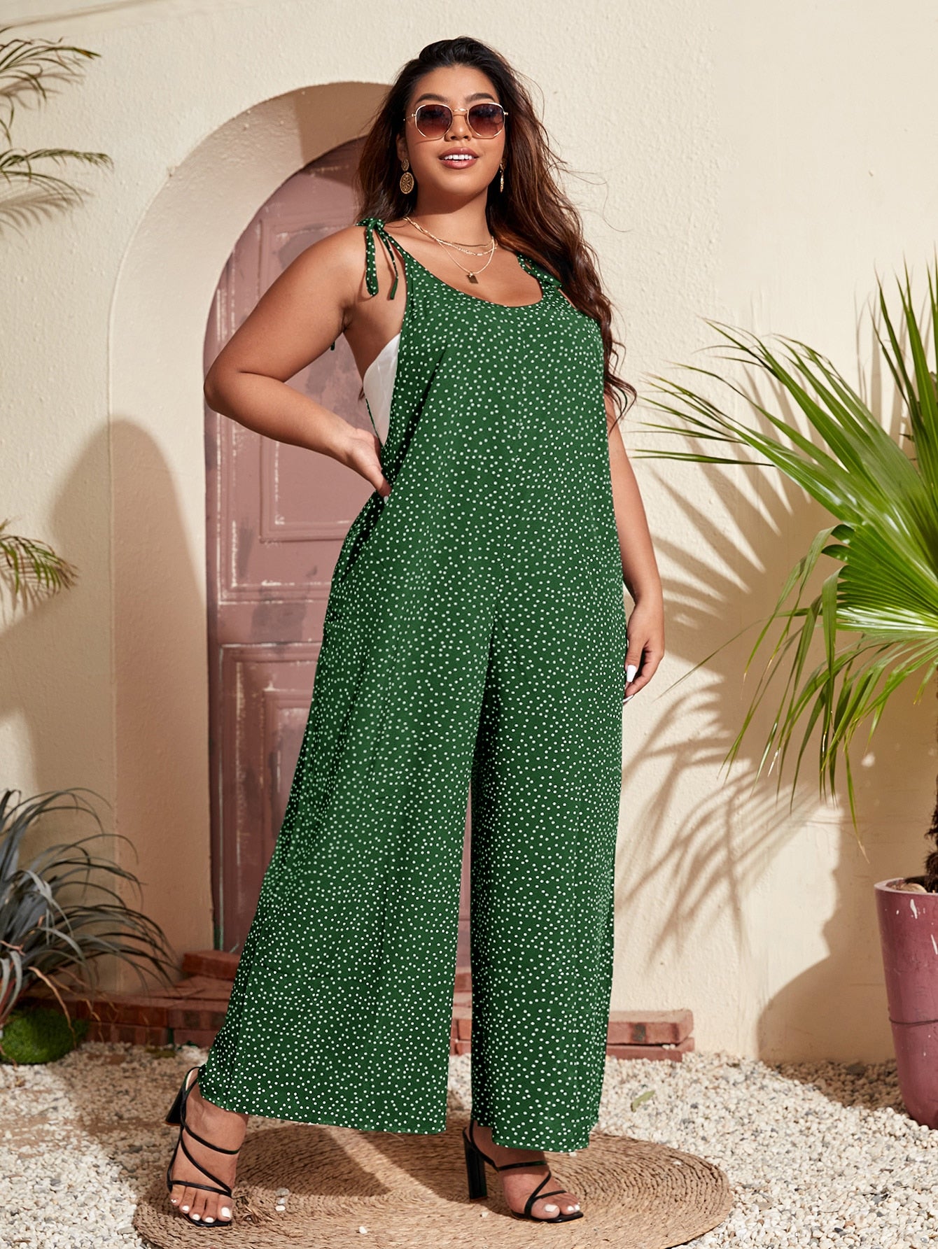 Plus size hot sale cami jumpsuit