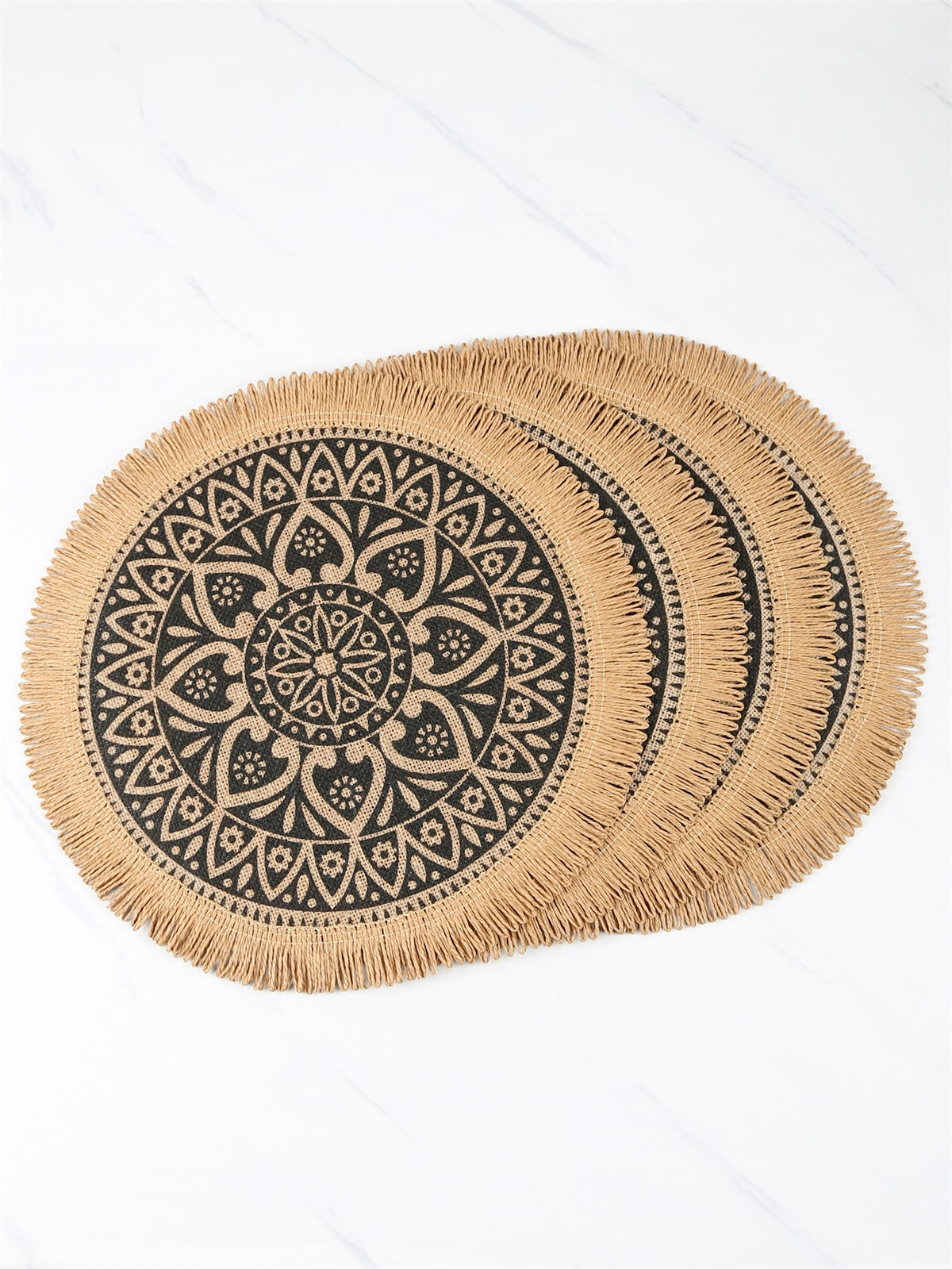 1pc Boho Placemat with Tassel Trim