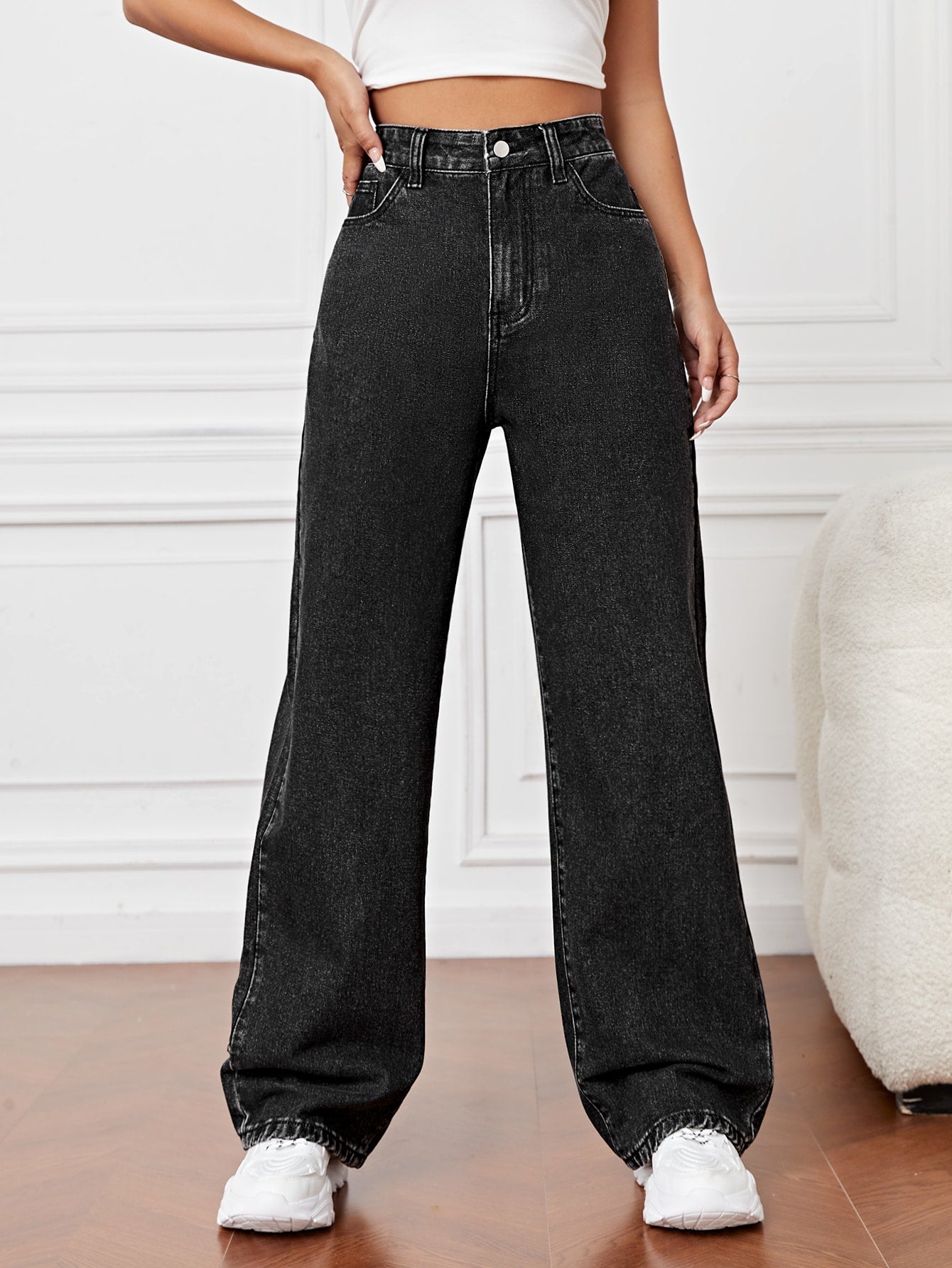 Boyfriend Jeans with Slant Pocket | Pomona and Peach