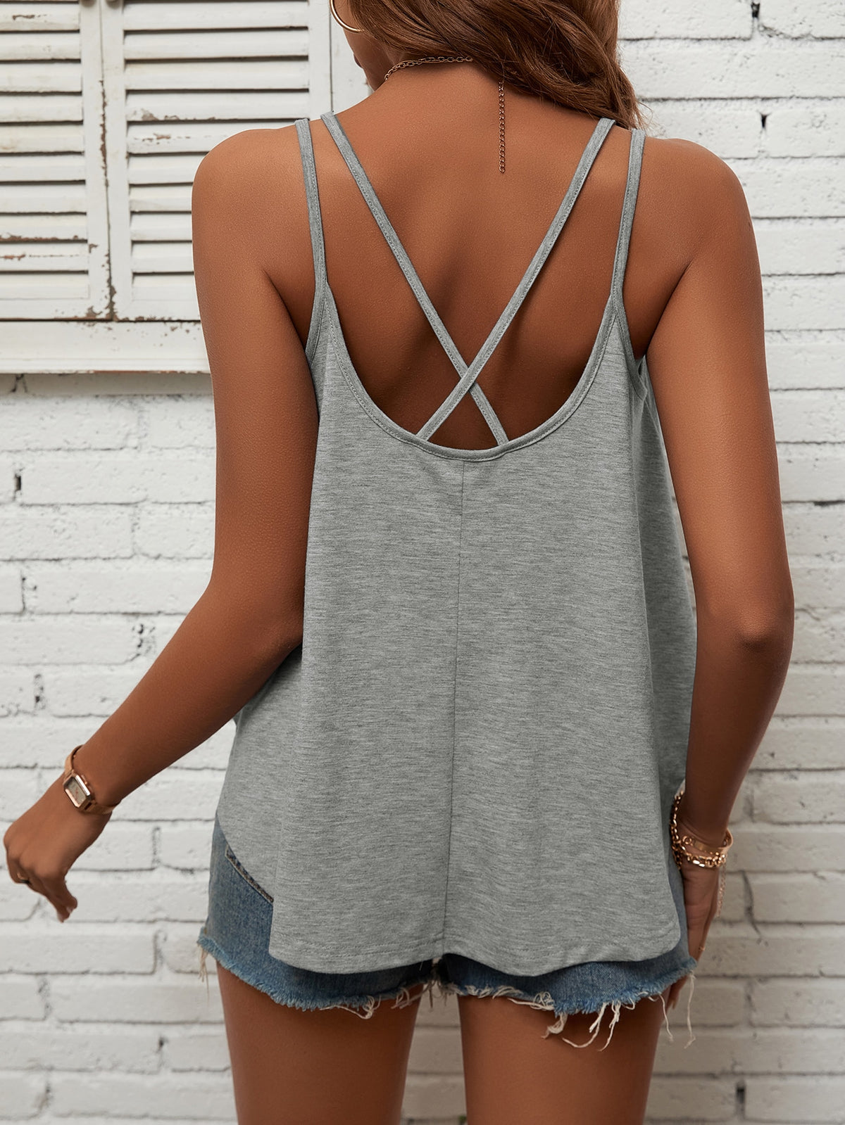 Tank Top with Button Detail