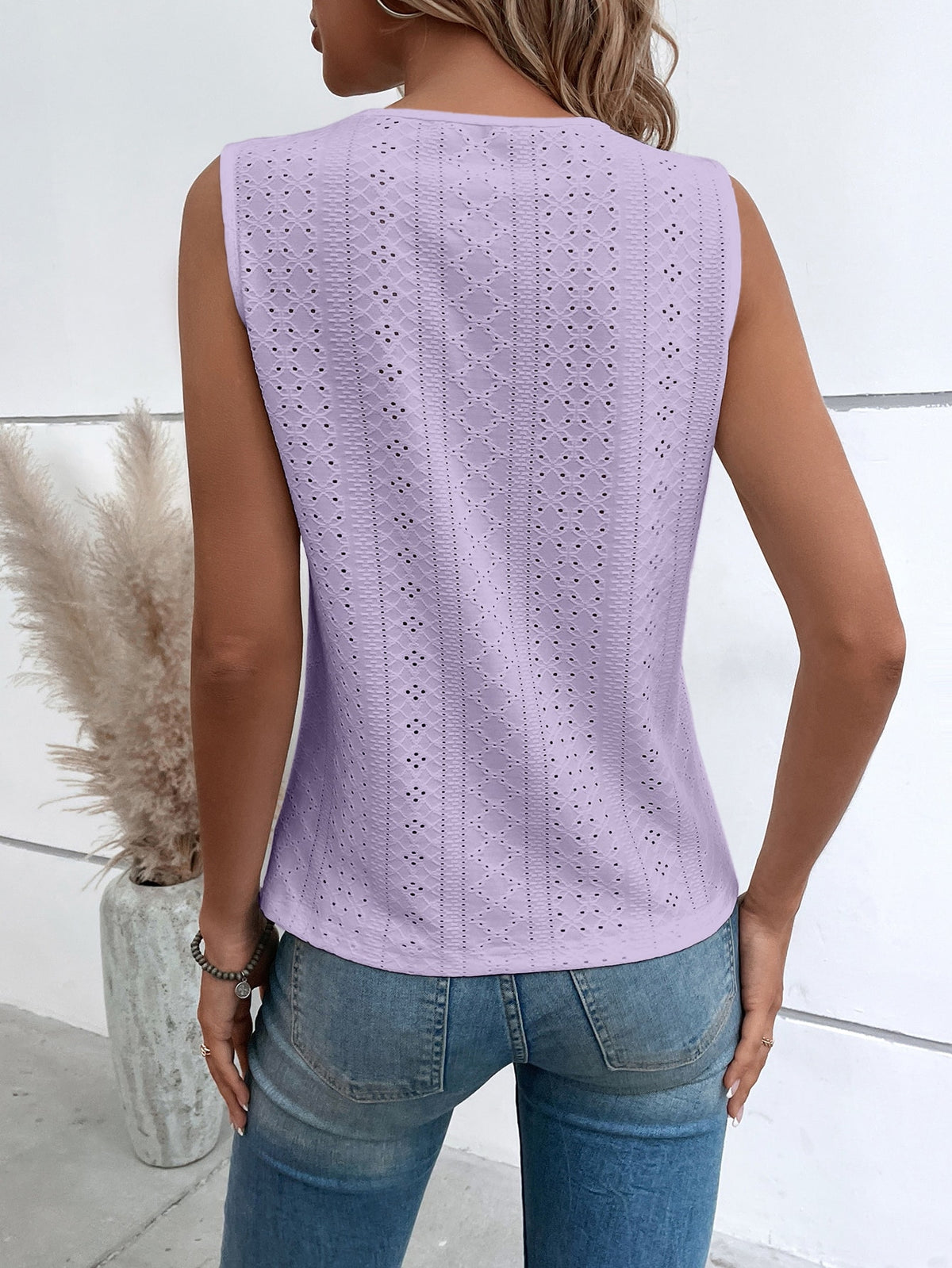 Tank Top with Lace Panel