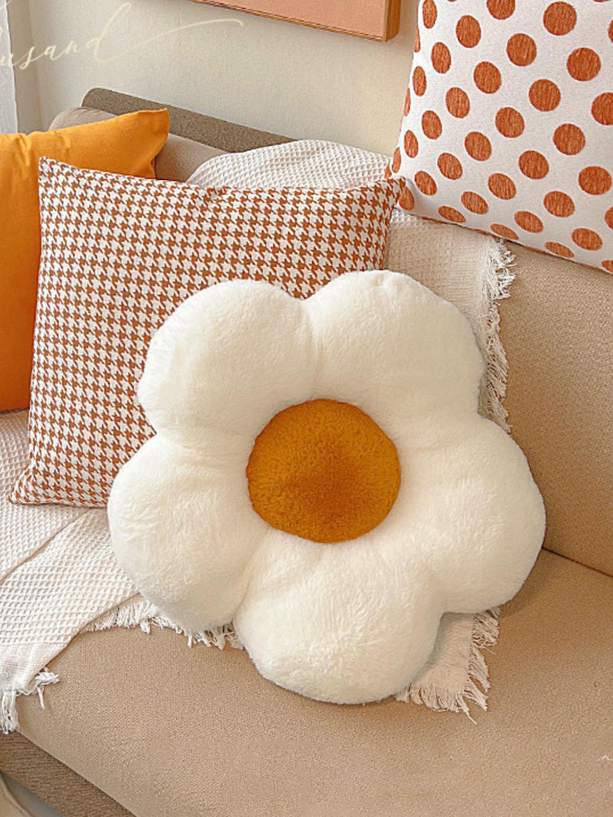 1pc Flower Throw Pillow