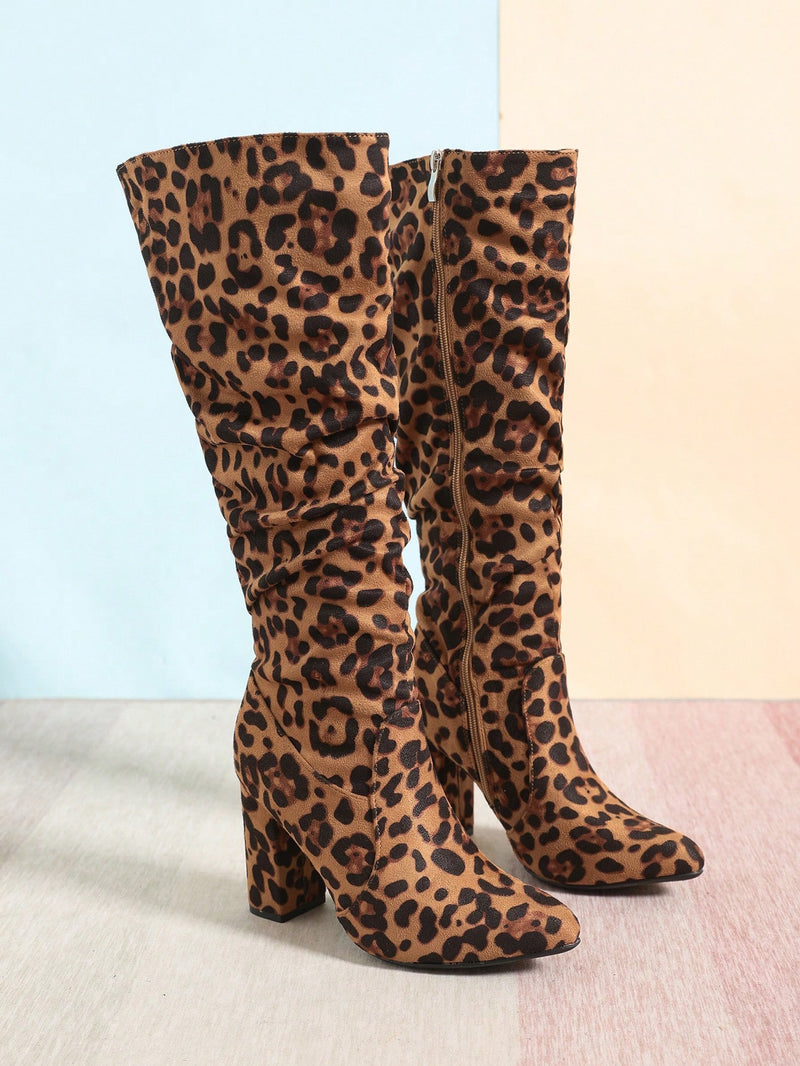ruched knee boots